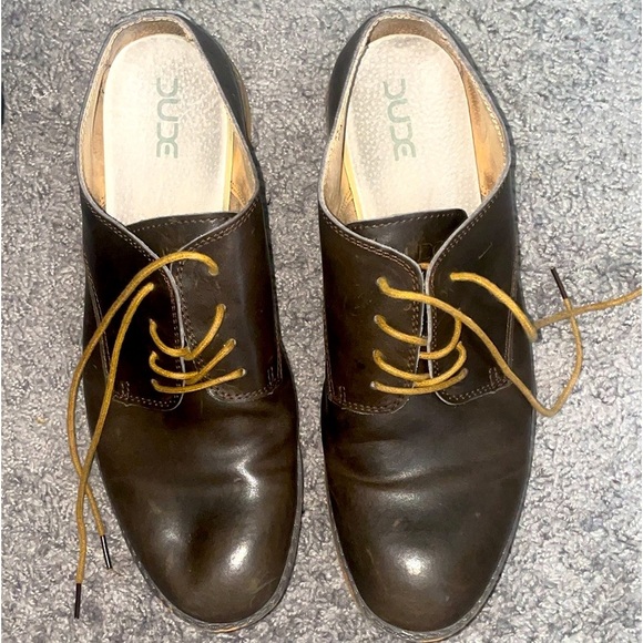 HEY DUDE Brown Leather Loafers Volterra Derby Dress Shoes Oxfords Mens 45 - Picture 5 of 10